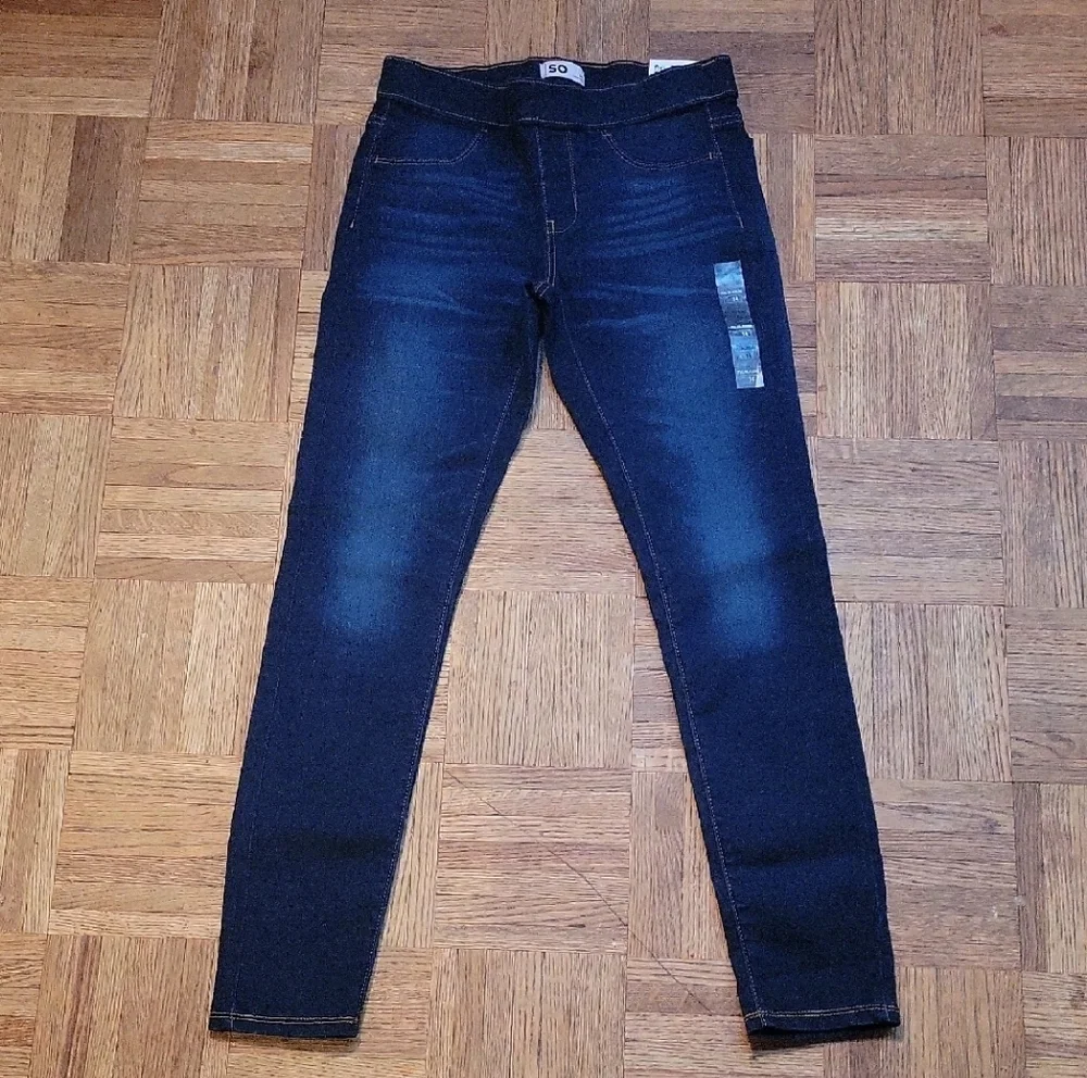 SO Dark Blue Mid Rise Pull-on Jeggings SIZE 14